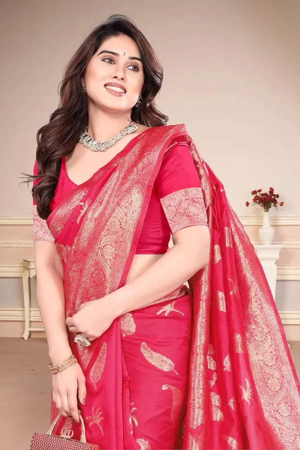 Pink_Silk_Banarasi_Silk_Saree_For_Women