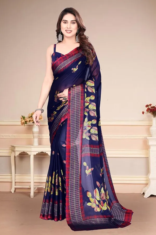 Navy_Polyester_Printed_Chiffon_Saree_For_Women