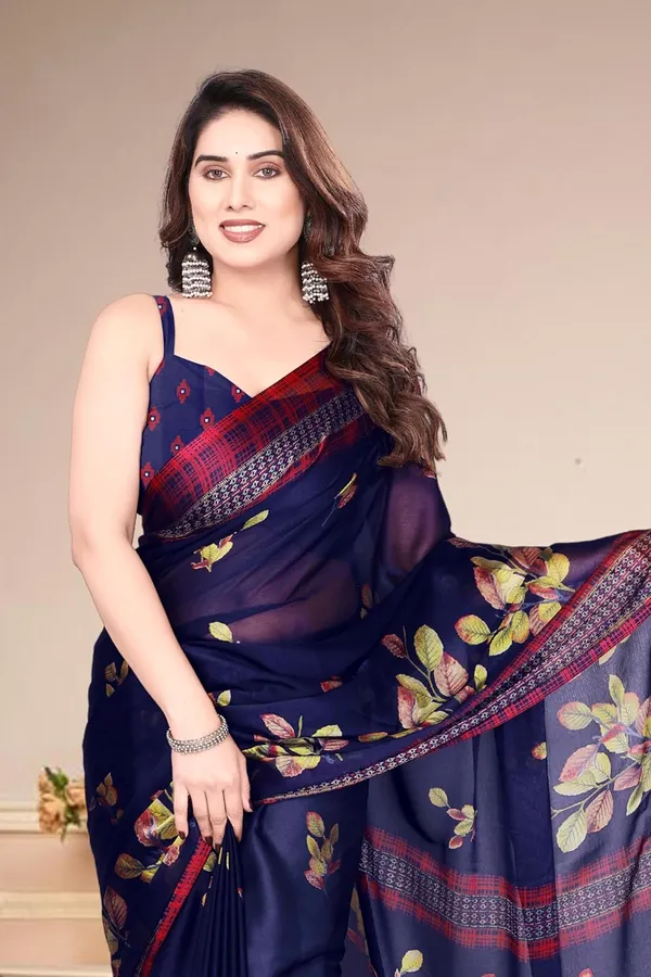 Navy_Polyester_Printed_Chiffon_Saree_For_Women
