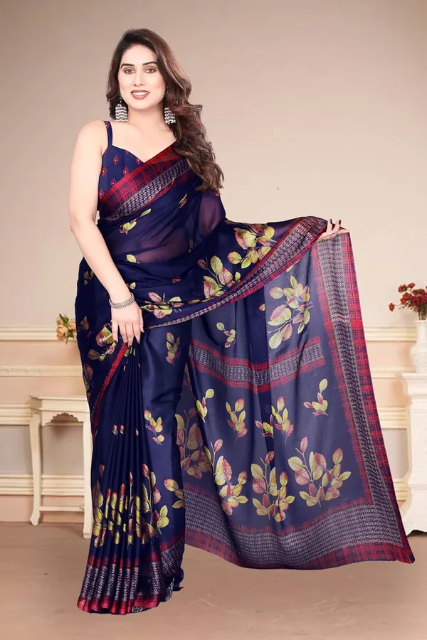 Navy_Polyester_Printed_Chiffon_Saree_For_Women