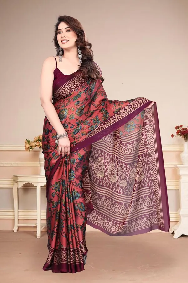 Carrot_Pink_Polyester_Chiffon_Georgette_Saree_For_Women