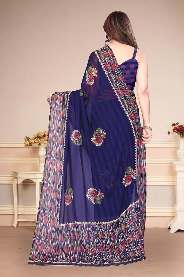 Navy_Blue_Polyester_Georgette_Saree_For_Women