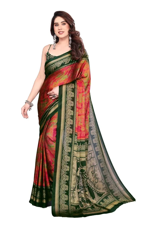Red_Polyester_Chiffon_Georgette_Saree_For_Women