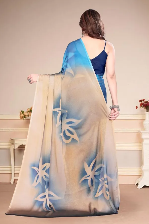 Teal_Blue_Polyester_Printed_Chiffon_Saree_For_Women