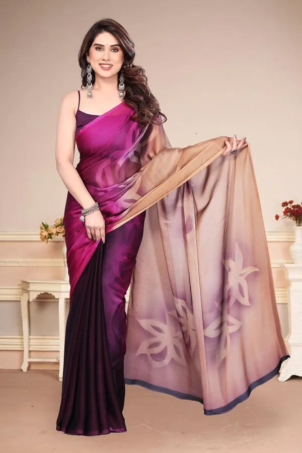 Dark_Pink_Polyester_Printed_Chiffon_Saree_For_Women