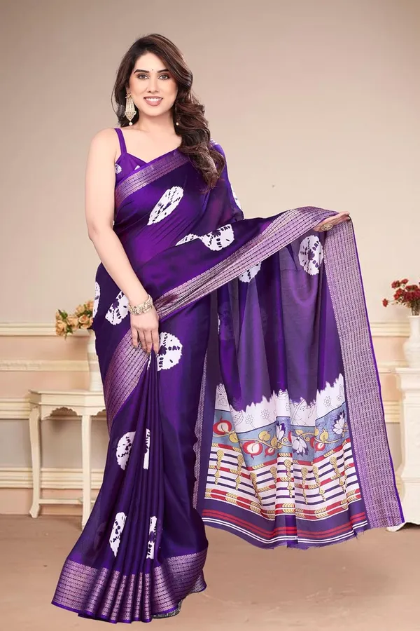 Violet_Silk_Bandhani_Marshmallow_Saree_For_Women
