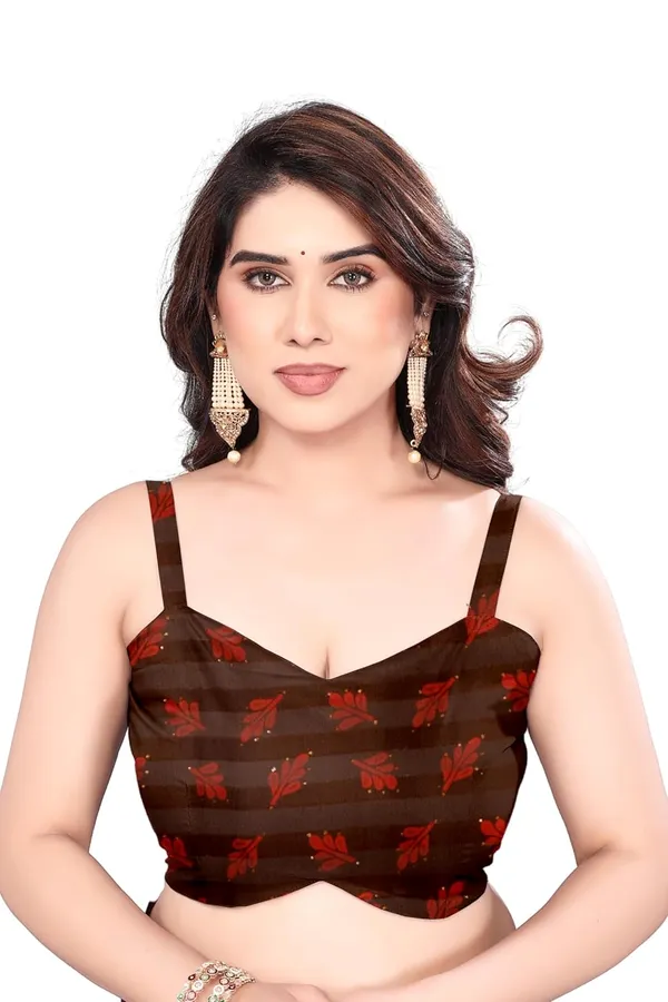 Brown_Polyester_Georgette_Saree_For_Women