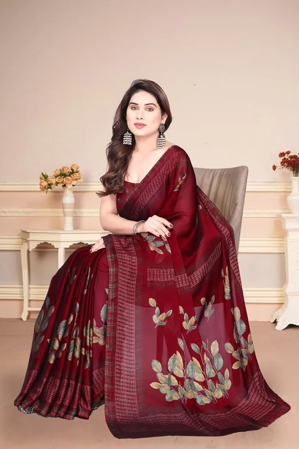 Maroon_Polyester_Printed_Chiffon_Saree_For_Women