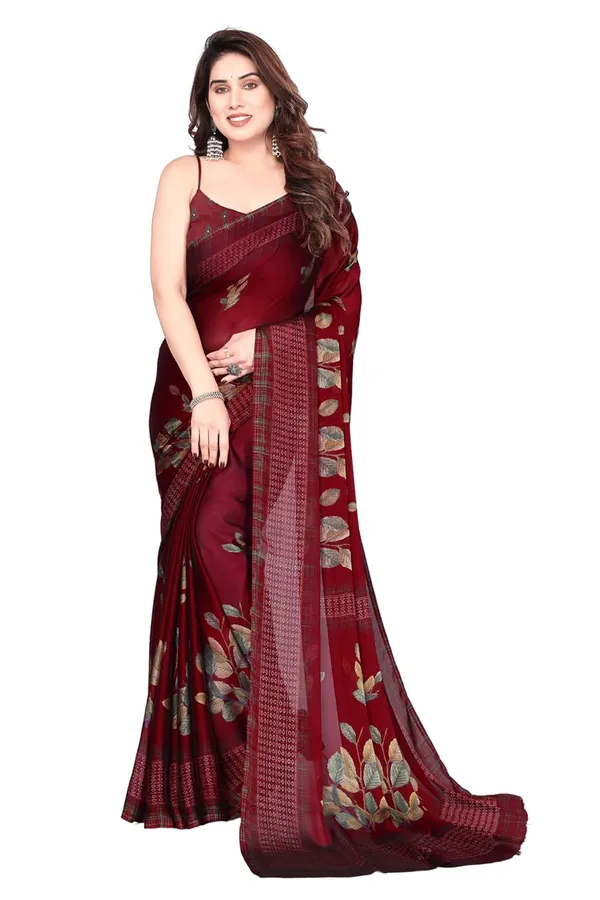 Maroon_Polyester_Printed_Chiffon_Saree_For_Women