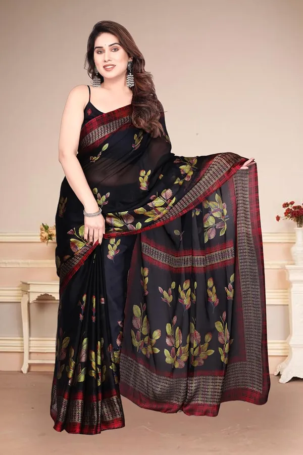 Black_Polyester_Printed_Chiffon_Saree_For_Women