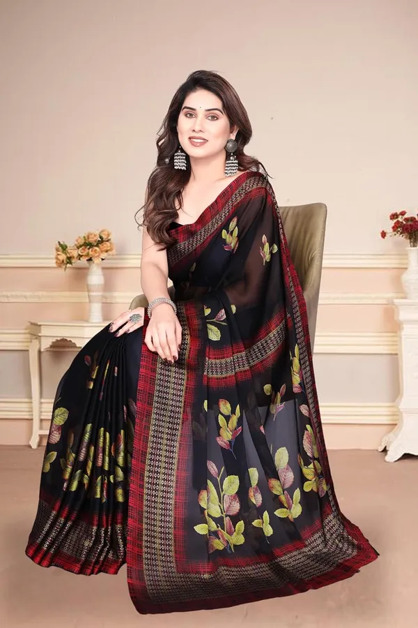 Black_Polyester_Printed_Chiffon_Saree_For_Women