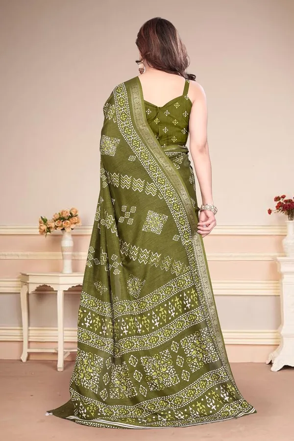 Mehendi_Silk_Printed_Dola_Silk_Saree_For_Women