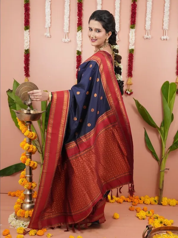 Navy_Blue_Silk_Paithani_Silk_Saree_For_Women