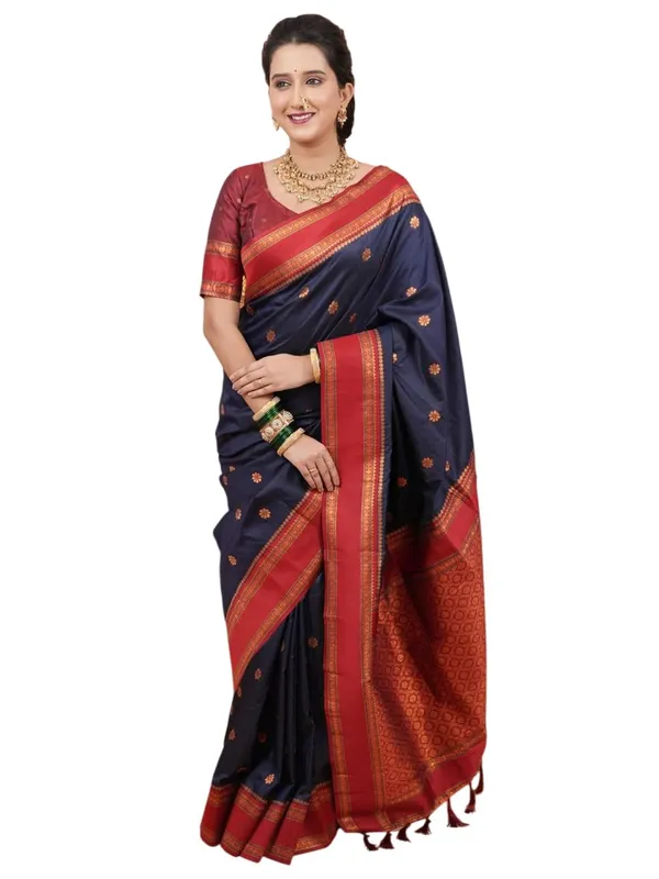 Navy_Blue_Silk_Paithani_Silk_Saree_For_Women