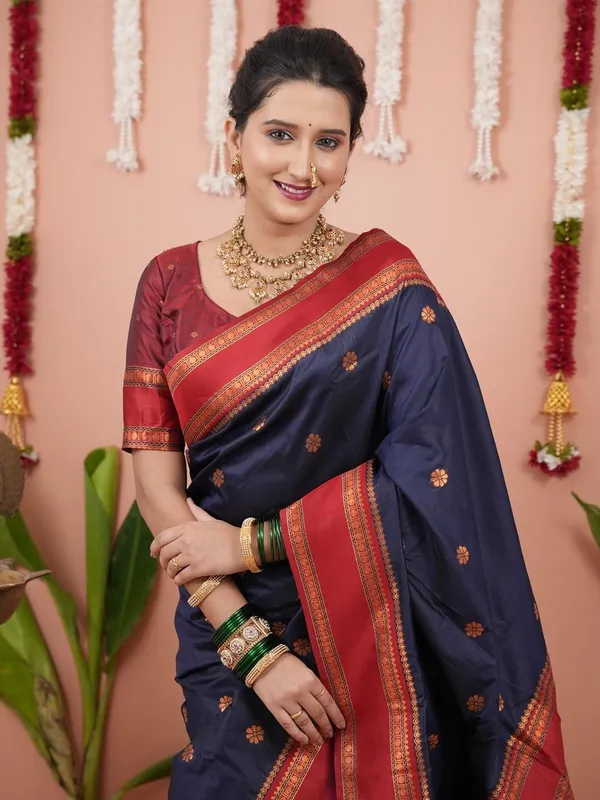 Navy_Blue_Silk_Paithani_Silk_Saree_For_Women