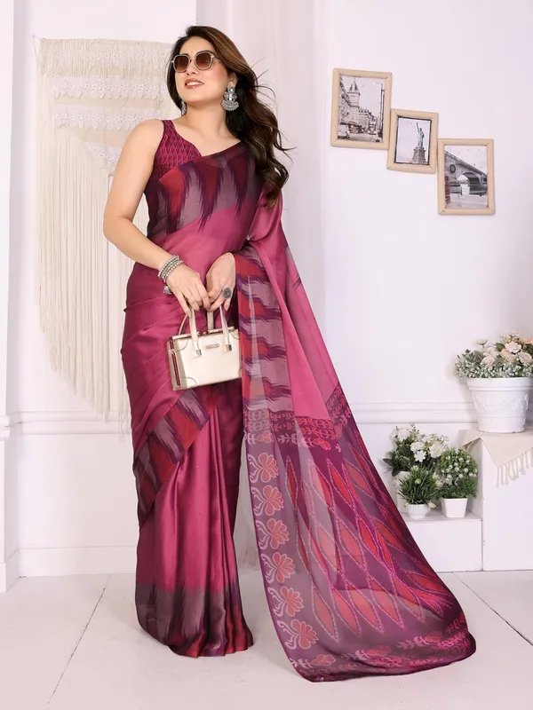 Pink_Polyester_Printed_Chiffon_Saree_For_Women