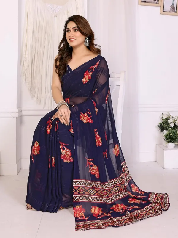 Navy_Blue_Polyester_Zari_Chiffon_Saree_For_Women