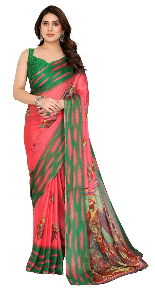 Pink_Polyester_Bandhani_Marshmallow_Saree_For_Women