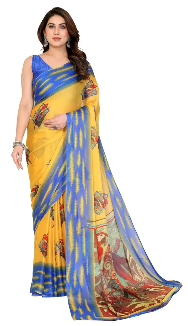 Yellow_Polyester_Bandhani_Dola_Silk_Saree_For_Women