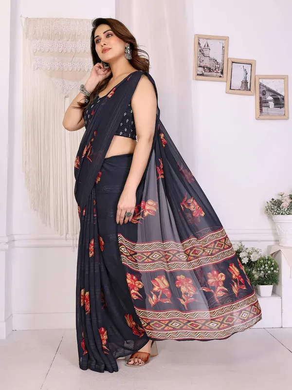 Black_Polyester_Zari_Chiffon_Saree_For_Women