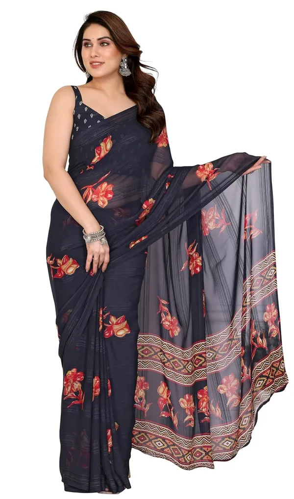 Black_Polyester_Zari_Chiffon_Saree_For_Women