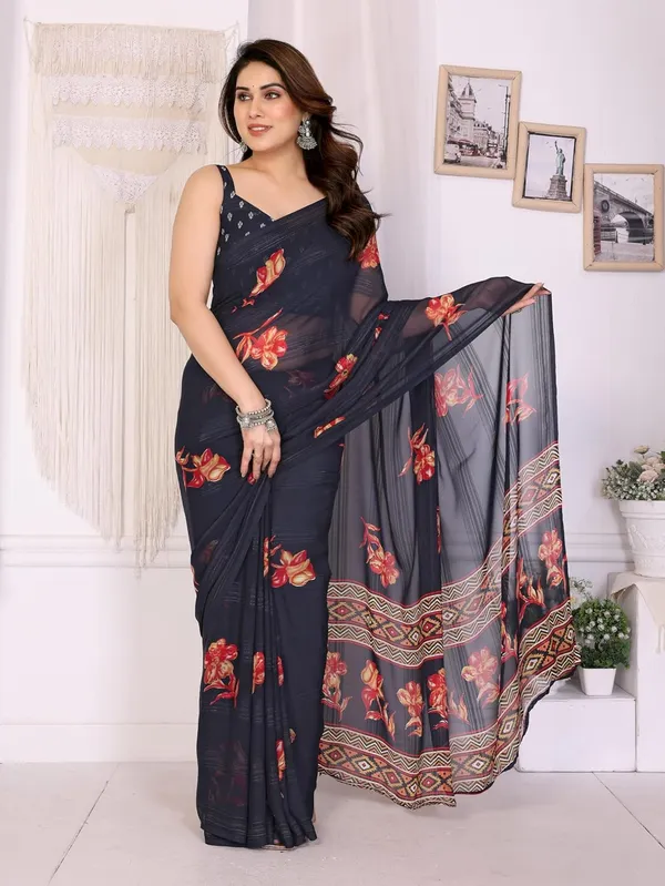 Black_Polyester_Zari_Chiffon_Saree_For_Women