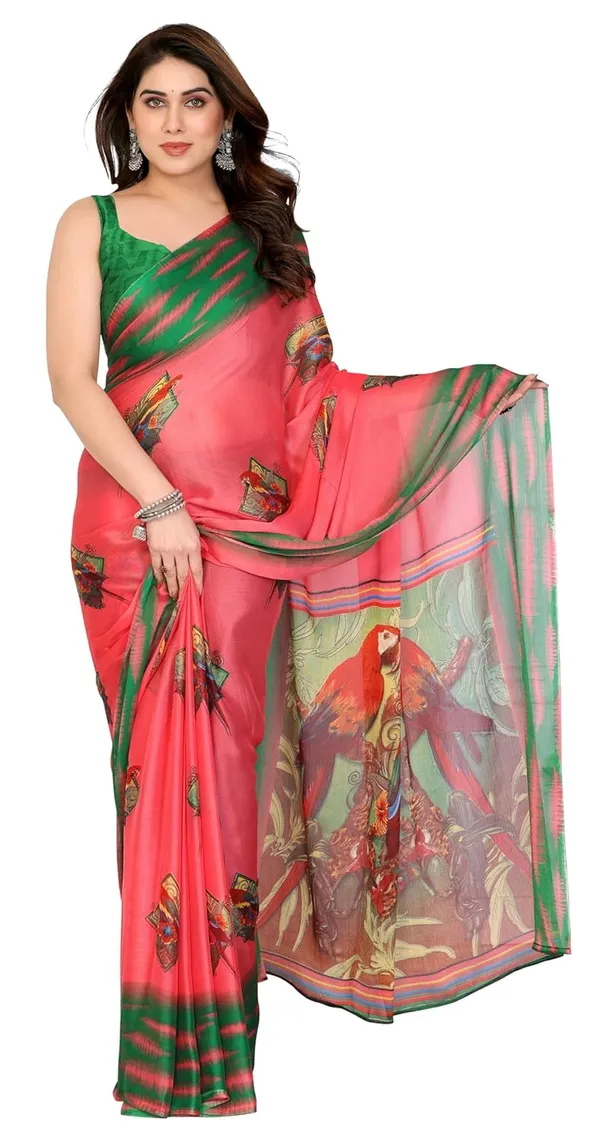 Multicolour_Georgette_Chiffon_Georgette_Saree_For_Women