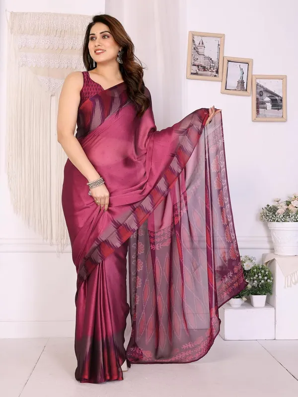 Pink_Georgette_Chiffon_Georgette_Saree_For_Women