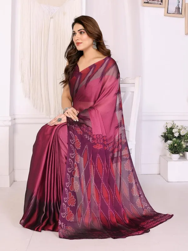 Pink_Georgette_Chiffon_Georgette_Saree_For_Women