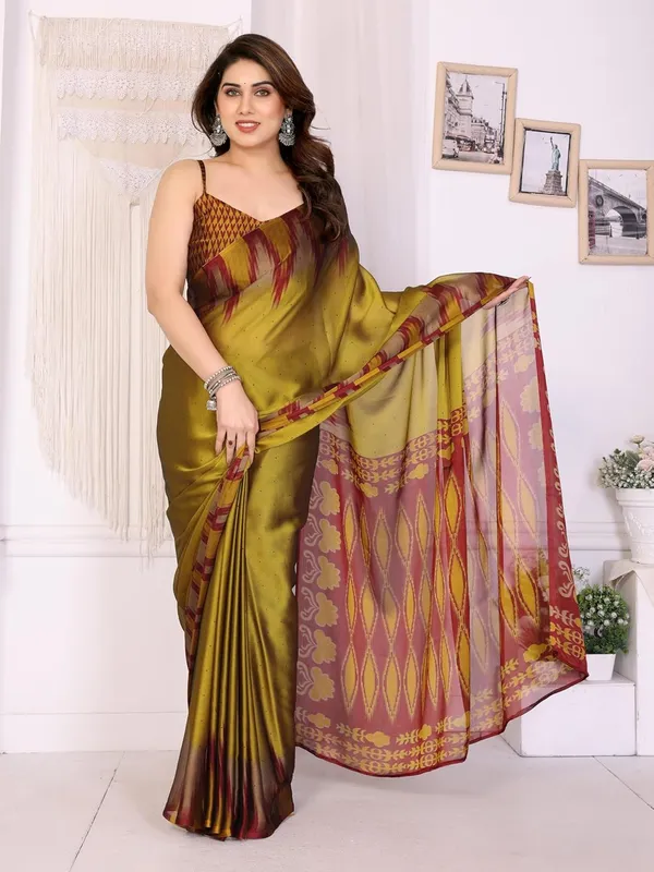 Mustard_Chiffon_Printed_Chiffon_Saree_For_Women