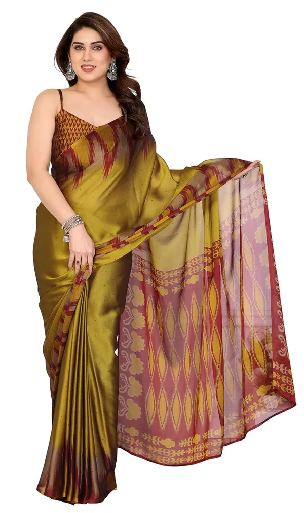 Mustard_Chiffon_Printed_Chiffon_Saree_For_Women