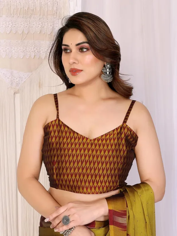 Mustard_Chiffon_Printed_Chiffon_Saree_For_Women