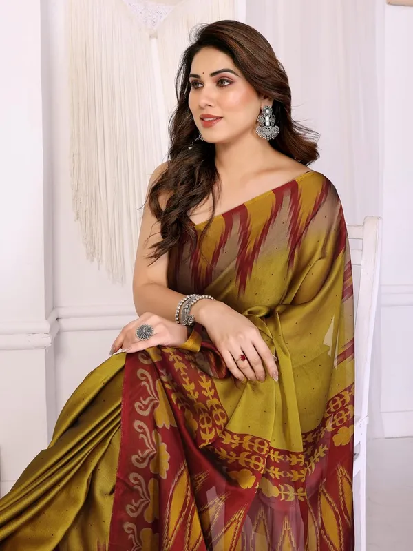 Mustard_Chiffon_Printed_Chiffon_Saree_For_Women