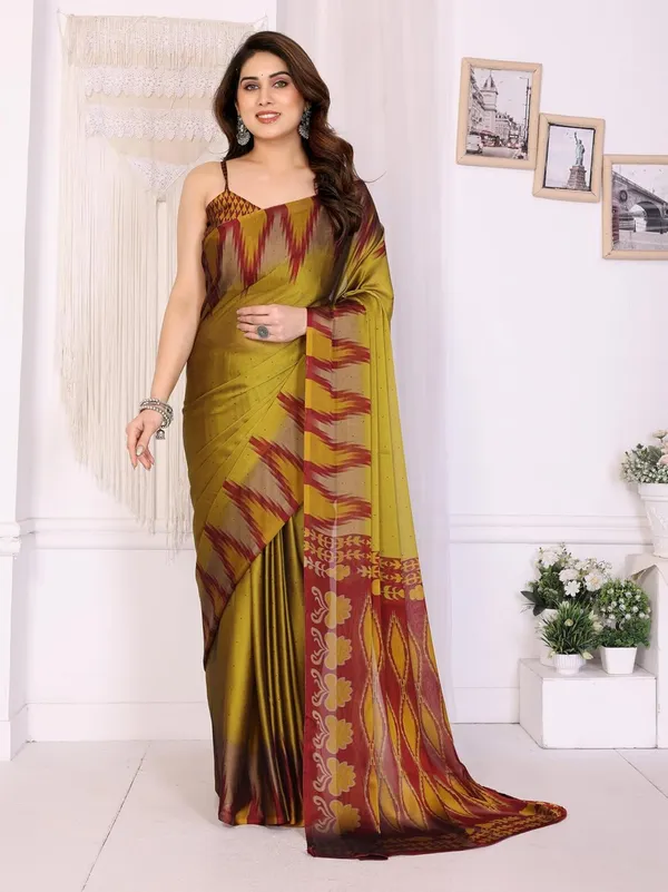 Mustard_Chiffon_Printed_Chiffon_Saree_For_Women