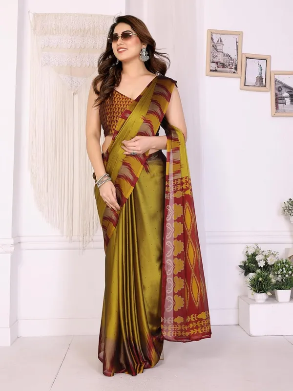 Mustard_Chiffon_Printed_Chiffon_Saree_For_Women