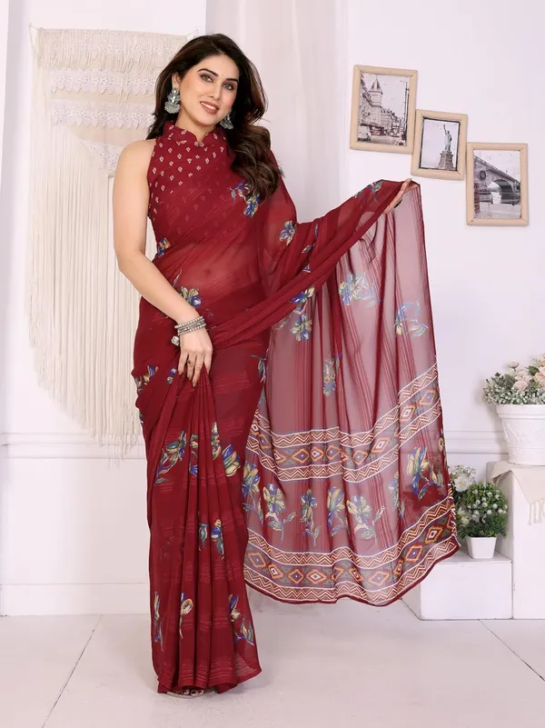 Maroon_Polyester_Zari_Chiffon_Saree_For_Women