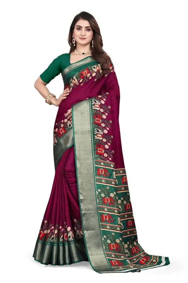 Maroon_Cotton_Silk_Digital_Printed_Saree_For_Women