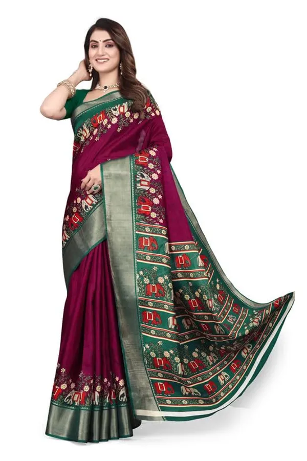 Maroon_Cotton_Silk_Digital_Printed_Saree_For_Women