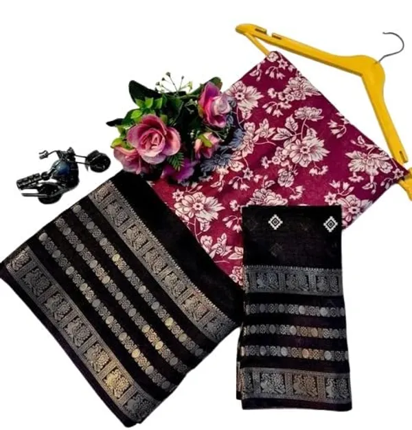 Pink_Cotton_Blend_Printed_Dola_Silk_Saree_For_Women