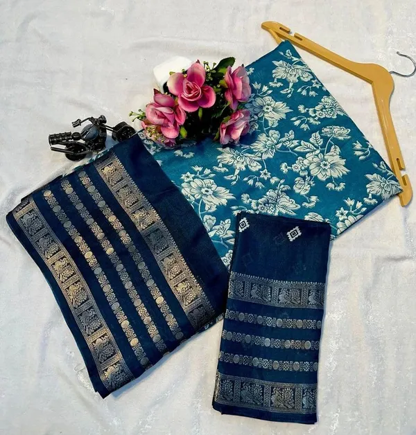 Teal_Silk_Bandhani_Dola_Silk_Saree_For_Women