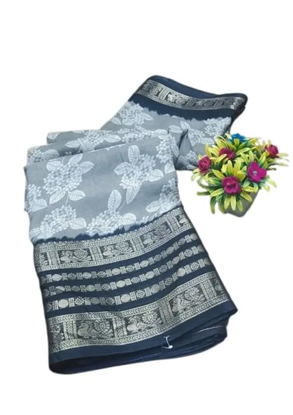 Light_Grey_Silk_Bandhani_Dola_Silk_Saree_For_Women