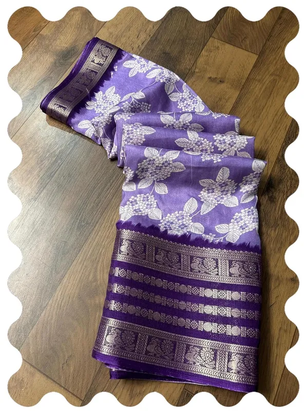 Lavender_Silk_Printed_Dola_Silk_Saree_For_Women
