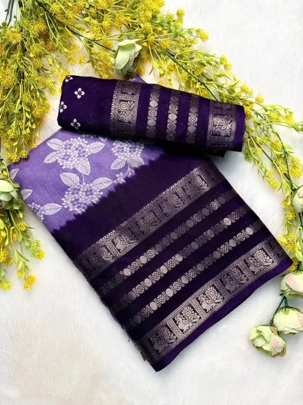 Lavender_Silk_Printed_Dola_Silk_Saree_For_Women