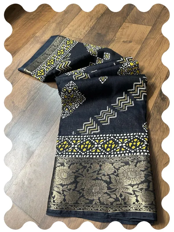 Black_Silk_Printed_Dola_Silk_Saree_For_Women