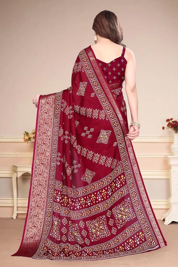 Maroon_Silk_Printed_Dola_Silk_Saree_For_Women