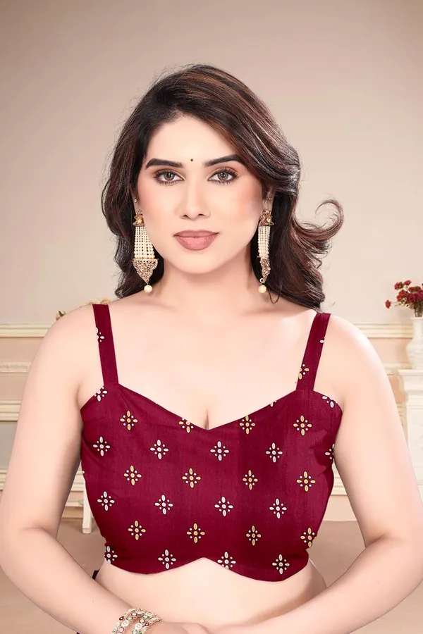 Maroon_Silk_Printed_Dola_Silk_Saree_For_Women