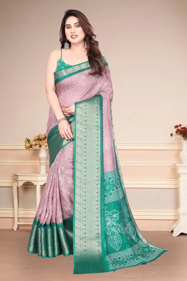 Dusty_Pink_Silk_Printed_Dola_Silk_Saree_For_Women