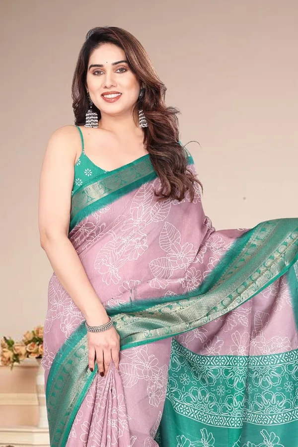 Dusty_Pink_Silk_Printed_Dola_Silk_Saree_For_Women