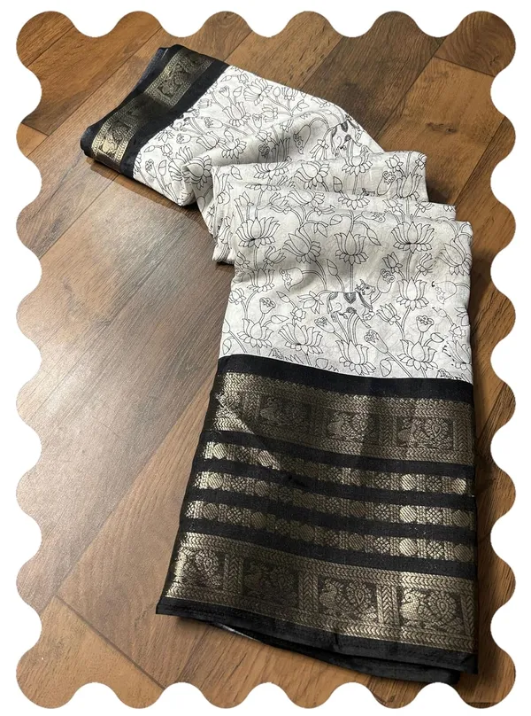 White_Silk_Printed_Dola_Silk_Saree_For_Women