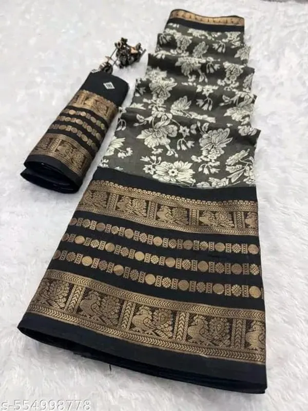 Grey_Silk_Printed_Dola_Silk_Saree_For_Women